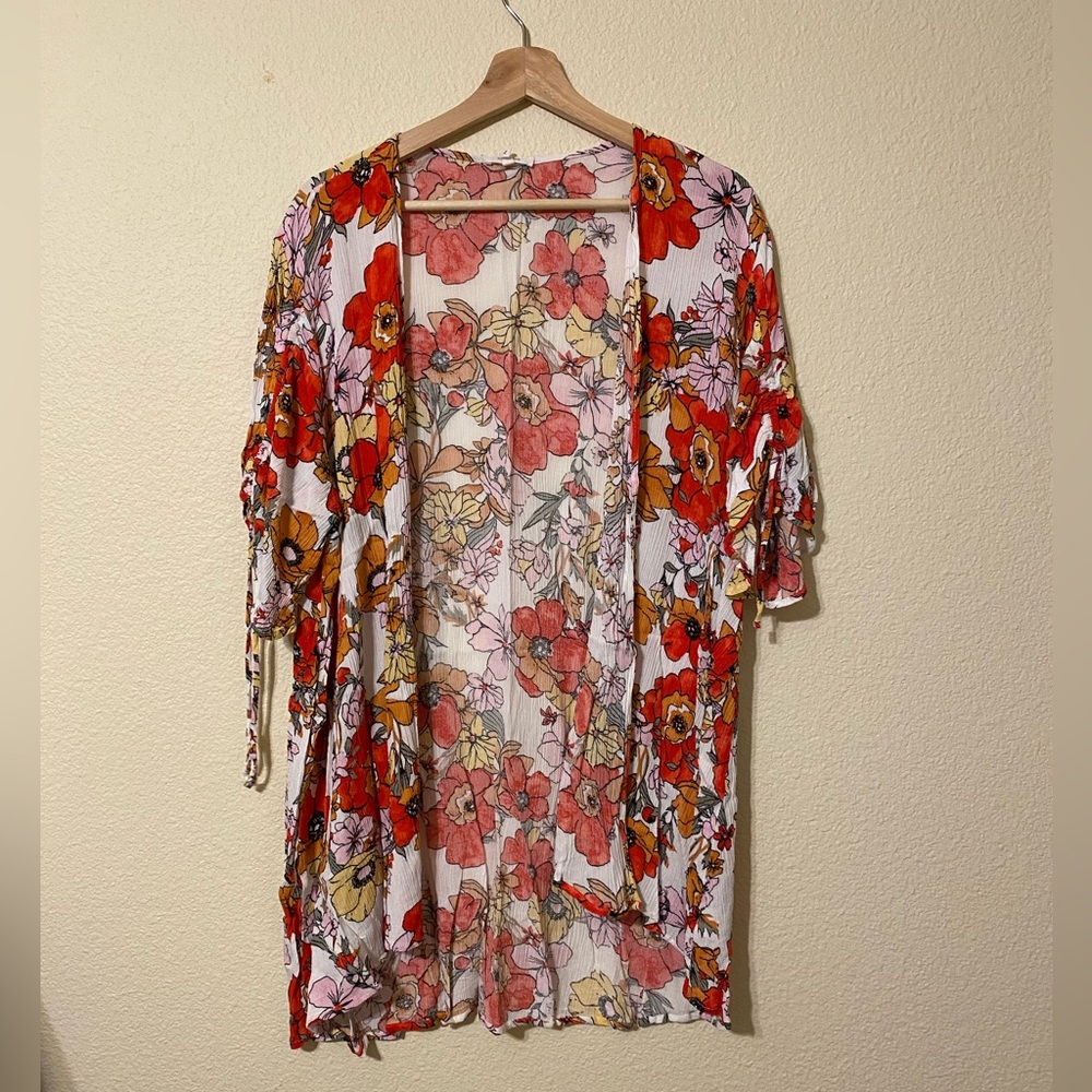 XL Floral Kimono Cardigan
